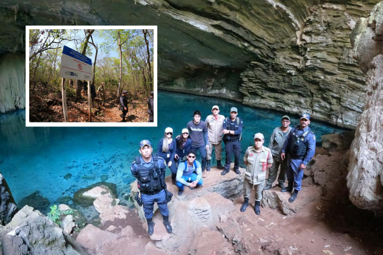 MP notifica agências e guias turísticos, e barra visitação clandestina à Gruta Lagoa Azul