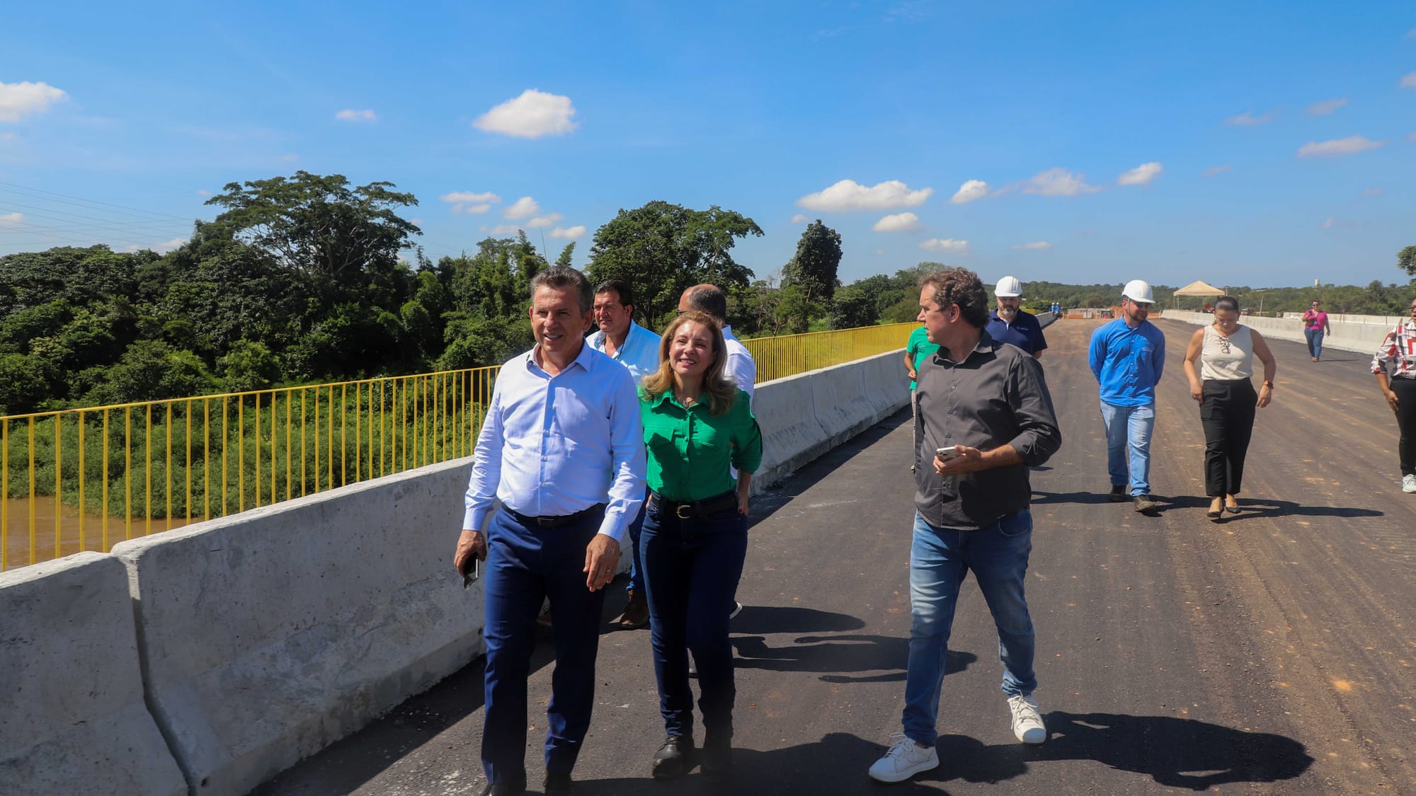 Prefeita e governador vistoriam obras do Parque Tecnológico, IFMT e ponte do Rodoanel