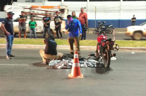 Motociclista de 20 anos morre após cair e ser atropelado por caminhão-pipa em Cuiabá