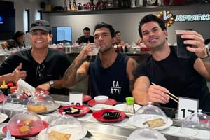 Israel Novaes, Thiago Brava e Gabriel Gava fazem pit stop gastronômico em Cuiabá